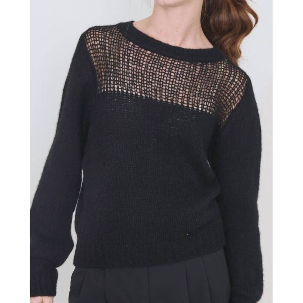 NEW LISA YANG caprie knit sweater in black